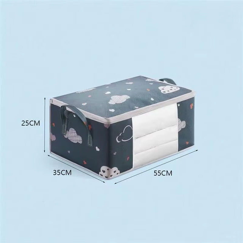 Large Capacity Clothes Storage Bag Organizer with Reinforced Handle Suitable for Blankets Bedding Foldable with Sturdy Zipper